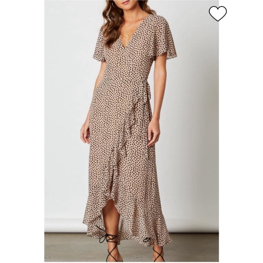 NWOT Cotton Candy LA Midi Cheetah Wrap  Dress